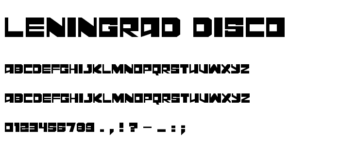 Leningrad Disco font